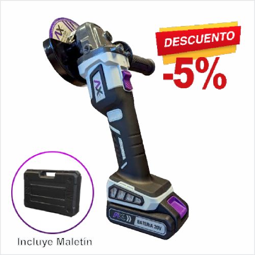 AXT-ES115B Esmeriladora Inalámbrica 4 ½” 20V