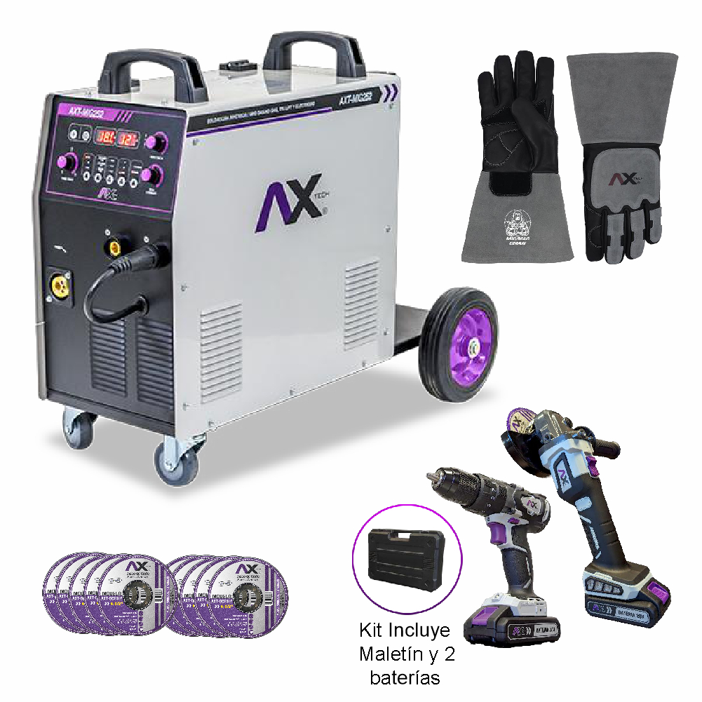AXT-MIG252-C1 SOLDADORA INVERSOR MIG/MAG/ELECTRODO/TIG LIFT 250A, 220V 2 FASES, CON ANTORCHA MIG25